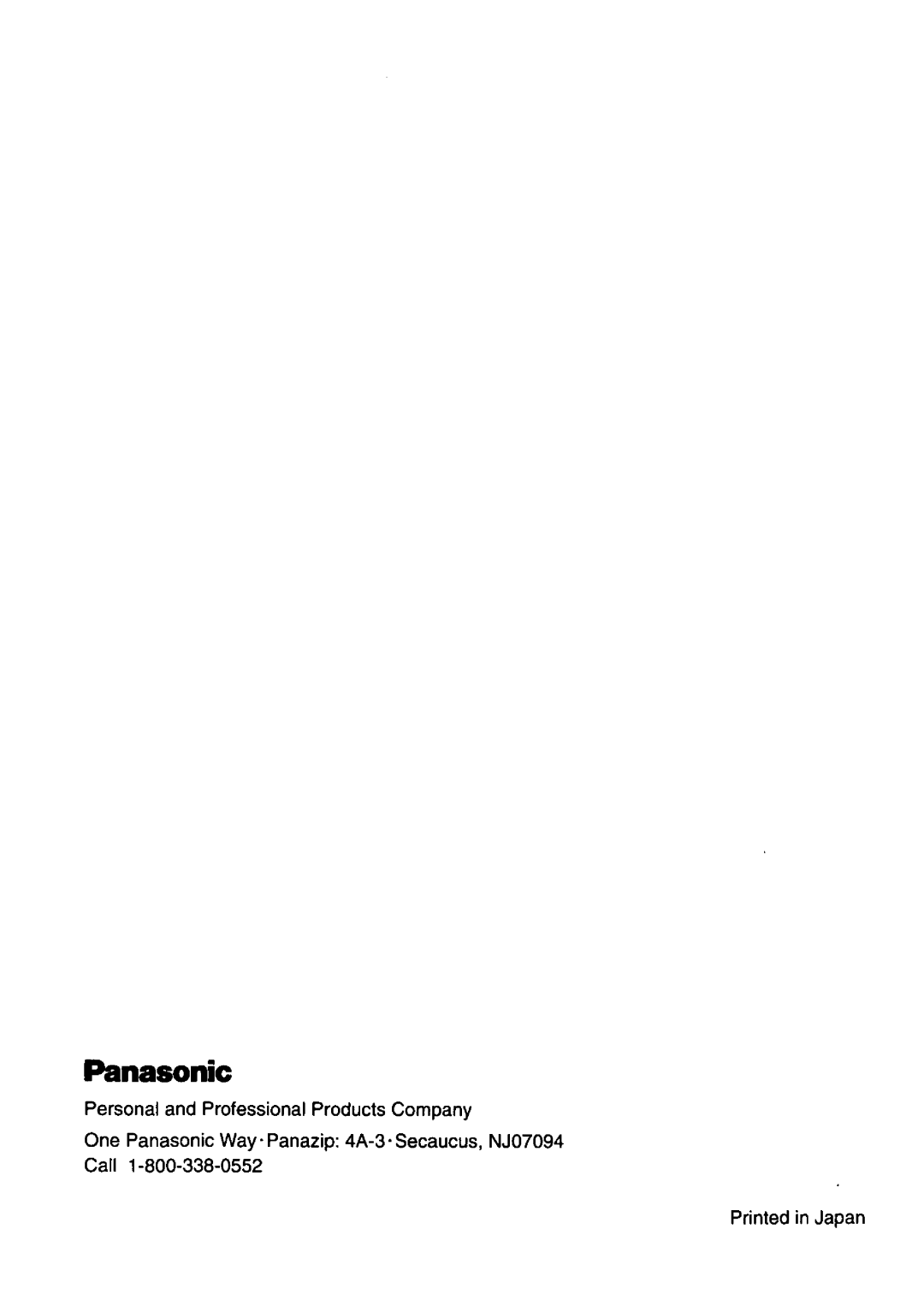 Panasonic EH366 manual 