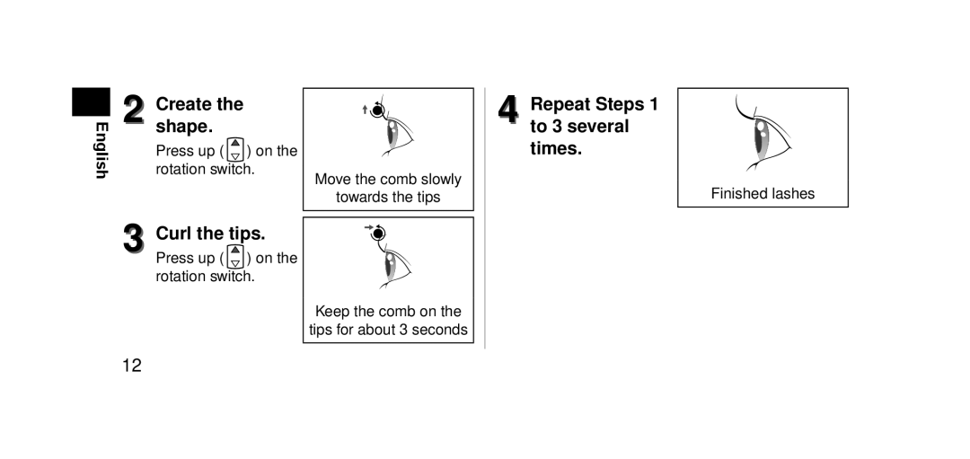 Panasonic EHSE60 operating instructions Createshape 