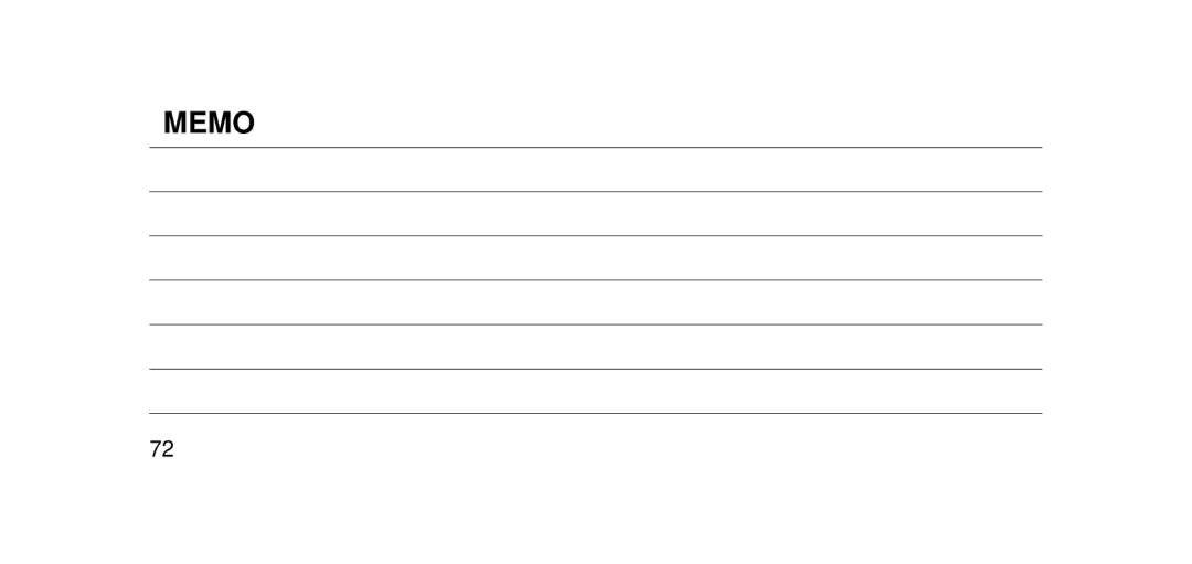 Panasonic EHSE60 operating instructions Memo 