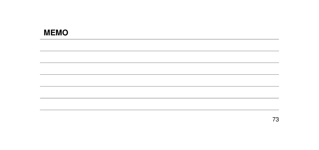 Panasonic EHSE60 operating instructions Memo 