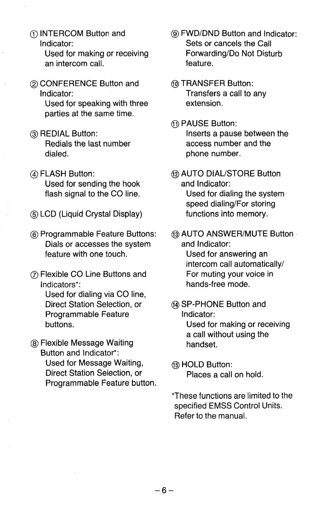 Panasonic electronic modular switching system manual @ Flexible Message Waiting Button and Indicator 