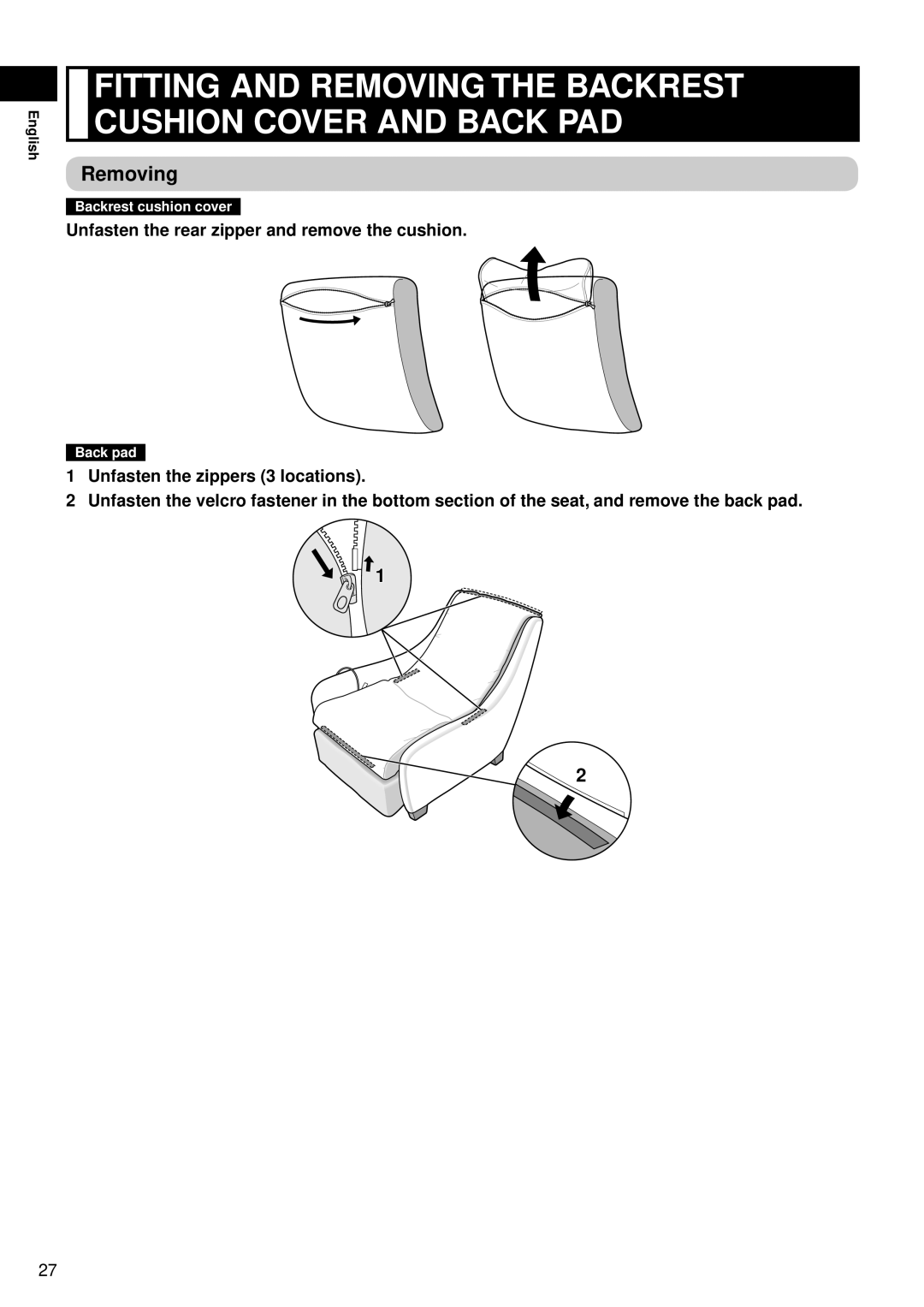 Panasonic EP-MS40 manual Removing 