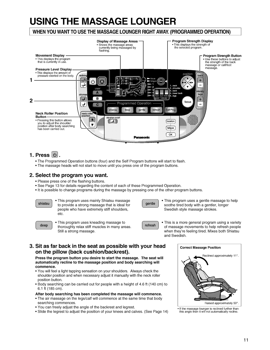 Panasonic EP3203 manual 