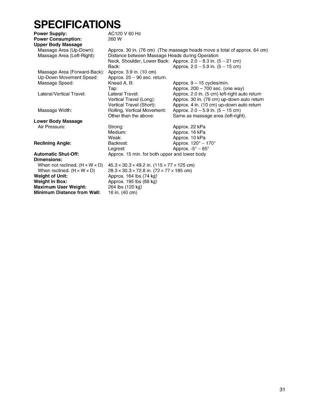 Panasonic EP3203 manual 