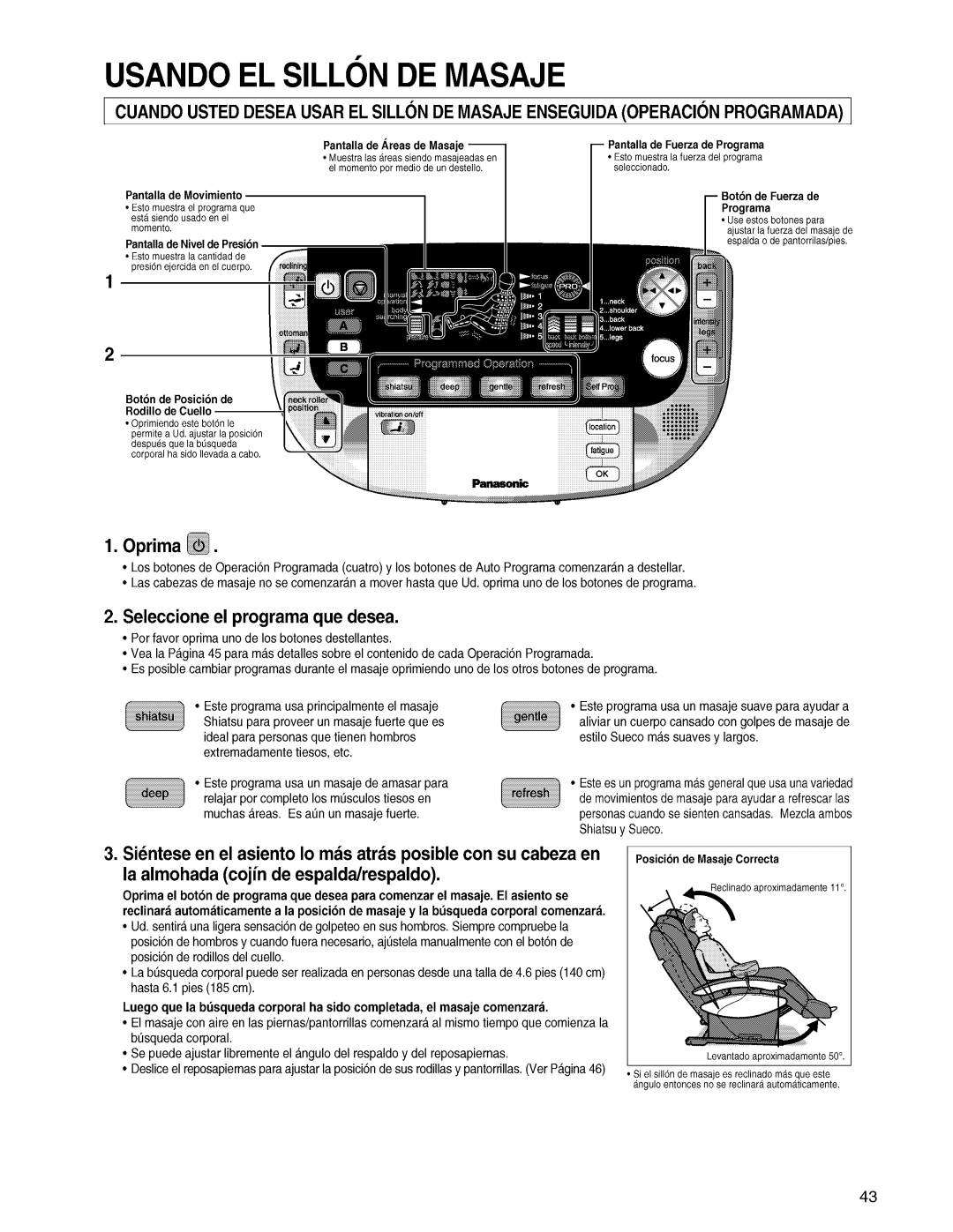 Panasonic EP3203 manual 