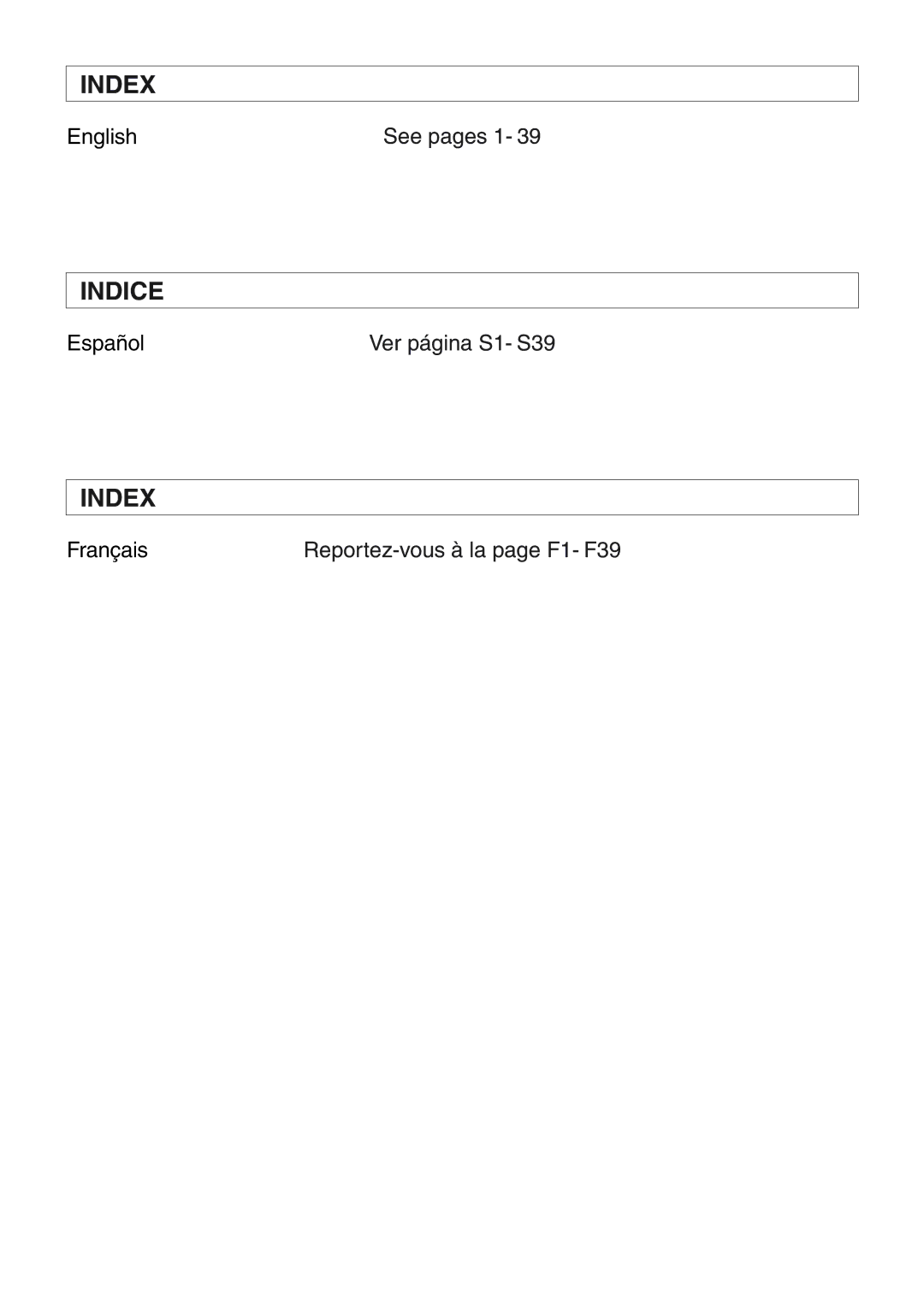 Panasonic EP3513 manual Index 