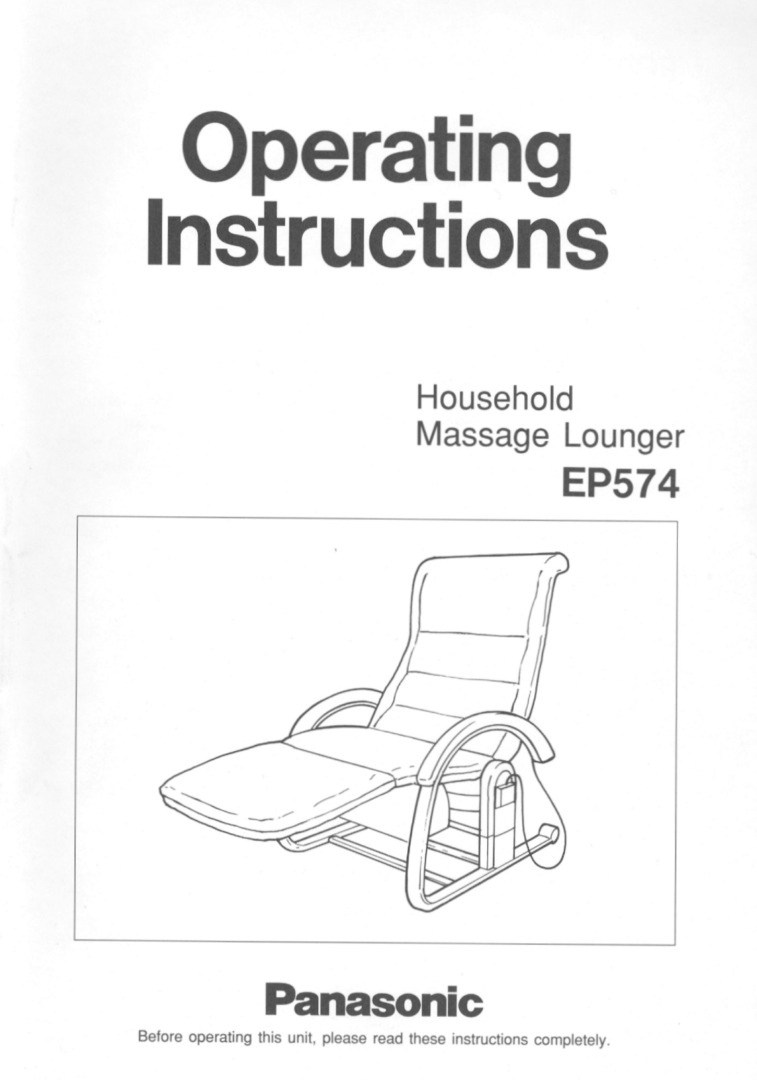 Panasonic EP574 manual 