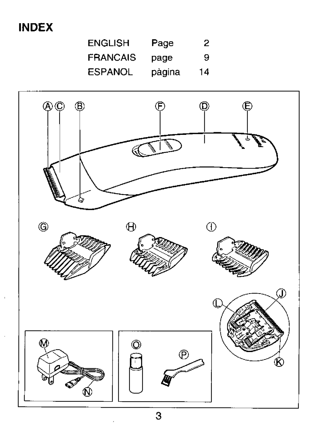 Panasonic ER147 manual 