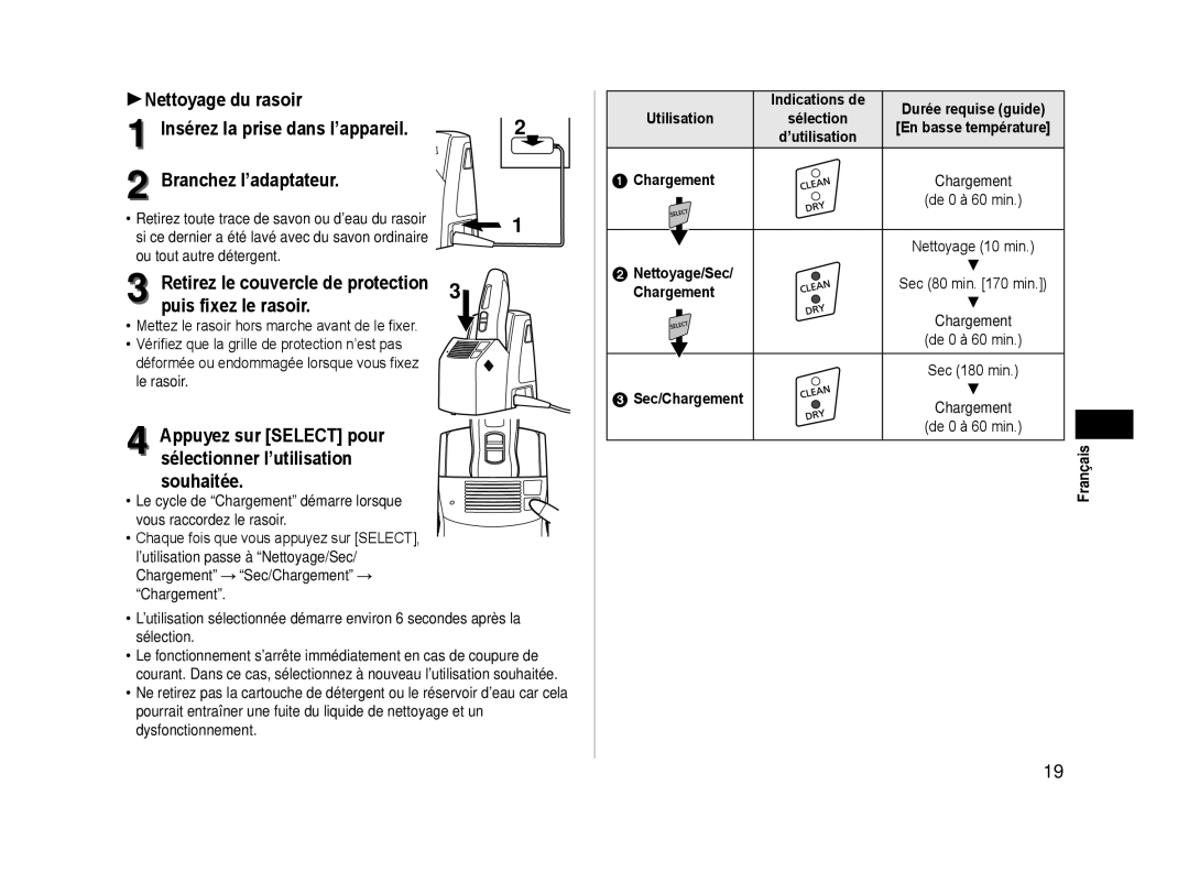 Panasonic ES-LA93-K, ESLA93K operating instructions Puis fixez le rasoir 