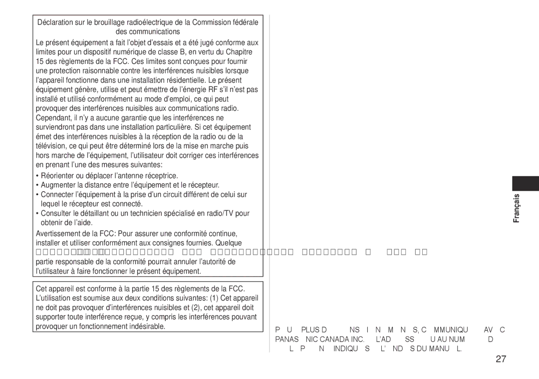 Panasonic ES-LV81 operating instructions  Français 