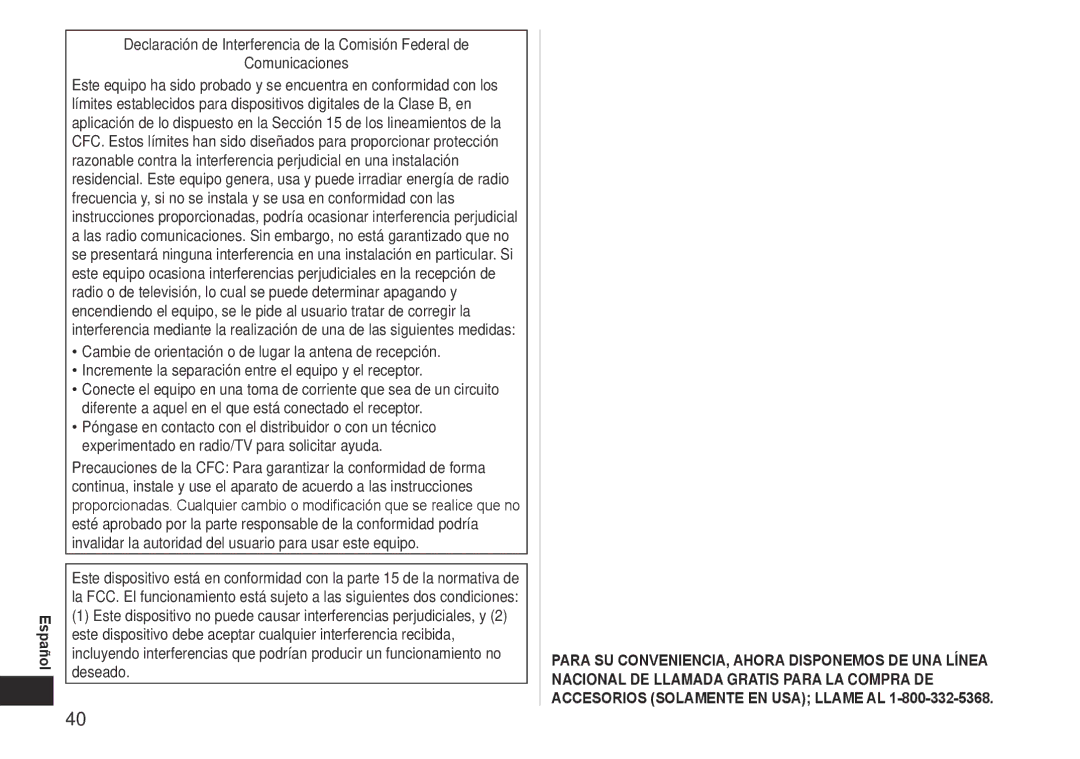 Panasonic ES-LV81 operating instructions Para SU CONVENIENCIA, Ahora Disponemos DE UNA Línea 