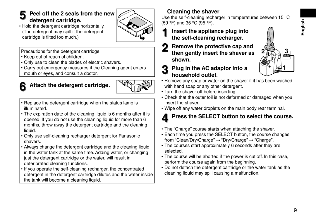 Panasonic ES-LV81 operating instructions Cleaning the shaver 