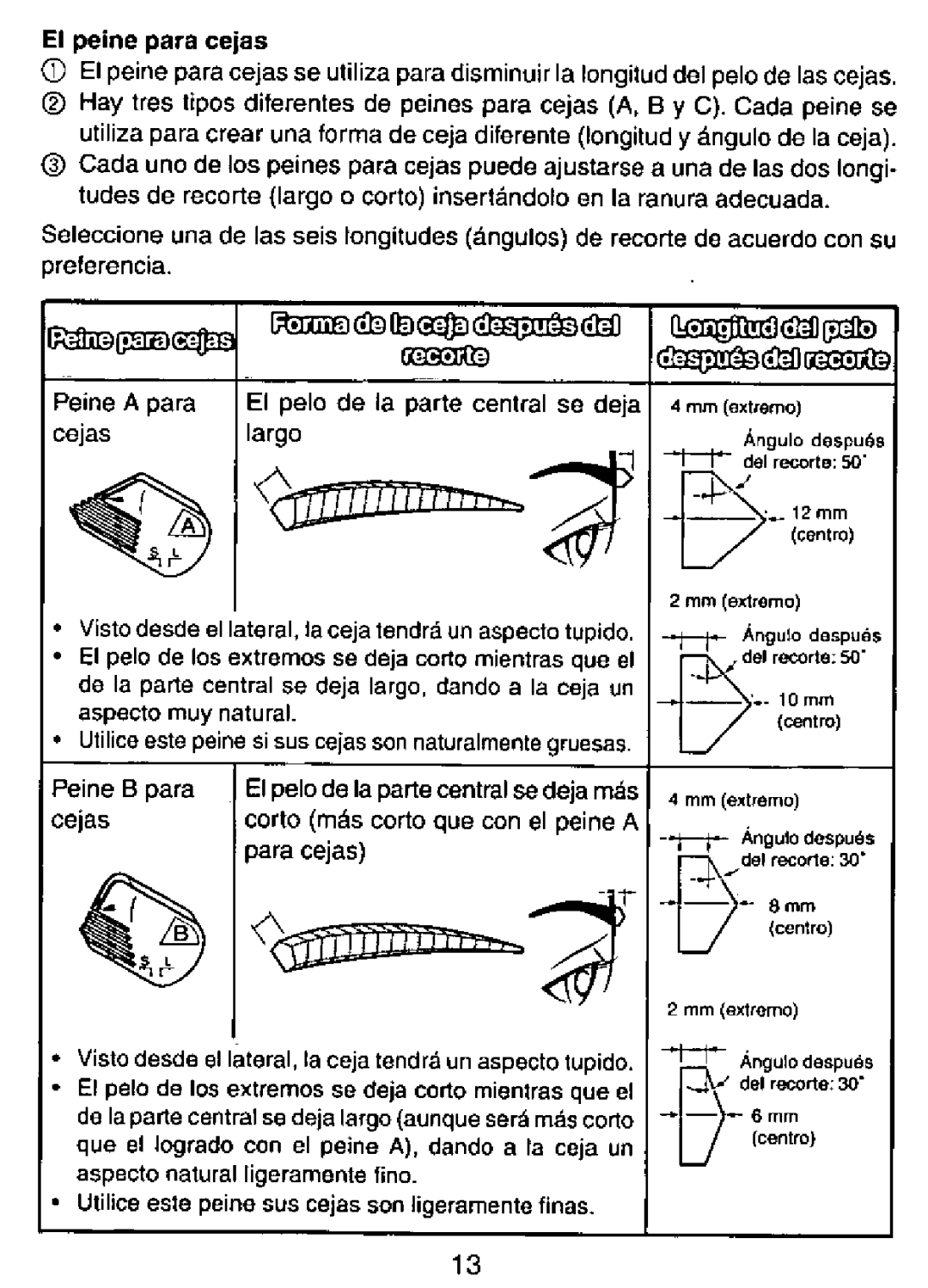 Panasonic ES113 manual 