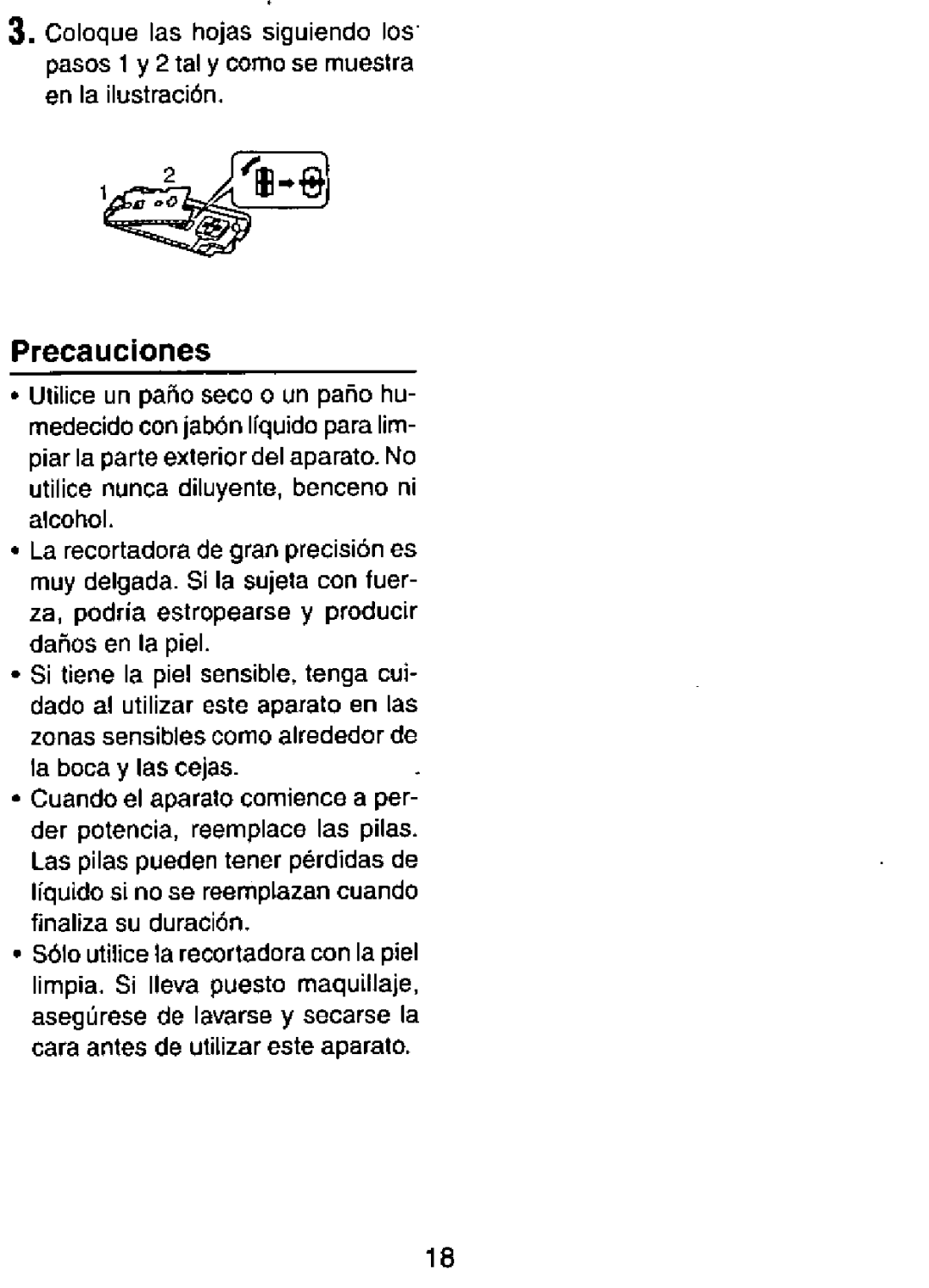 Panasonic ES113 manual 