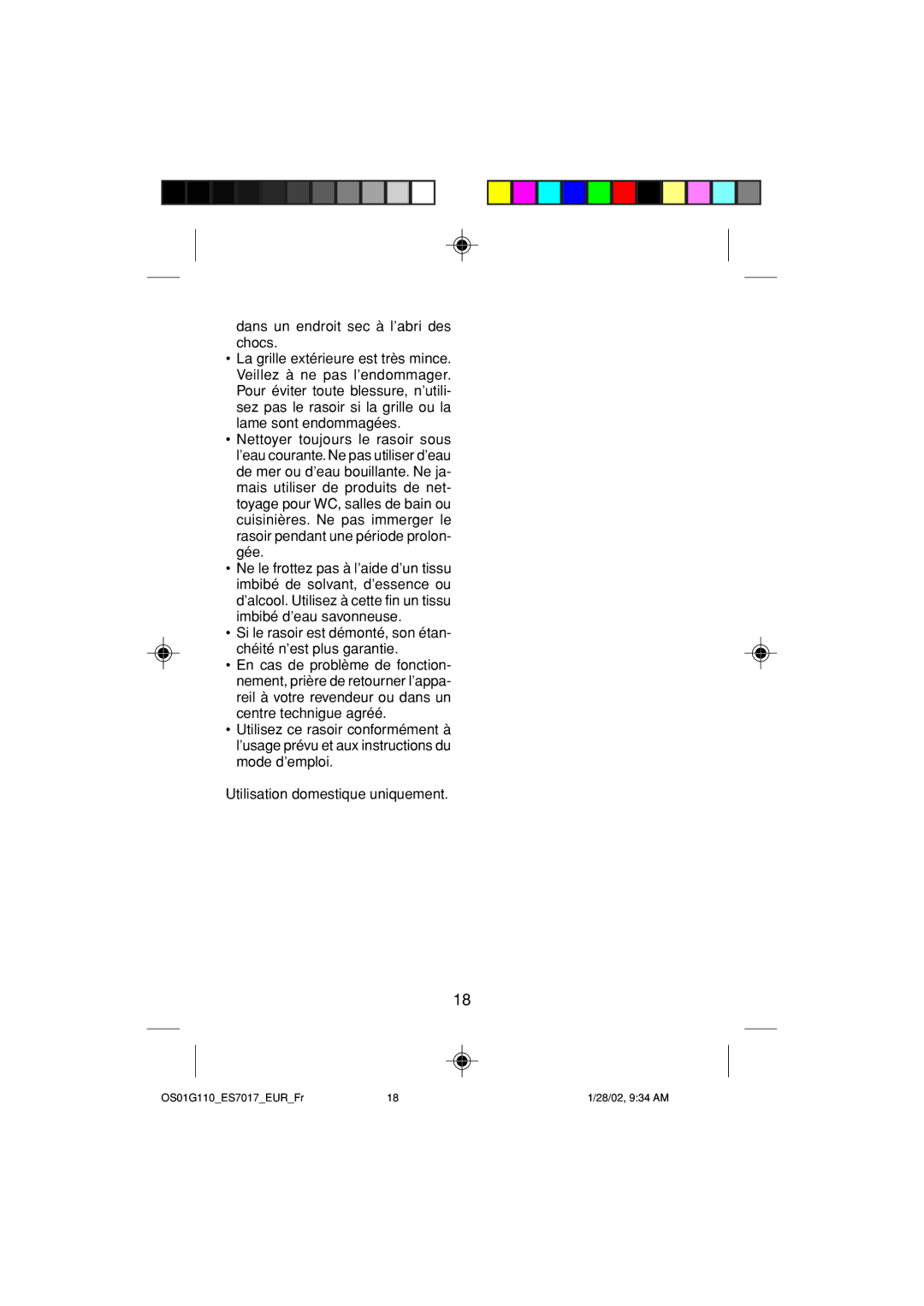 Panasonic operating instructions OS01G110ES7017EURFr 28/02, 934 AM 