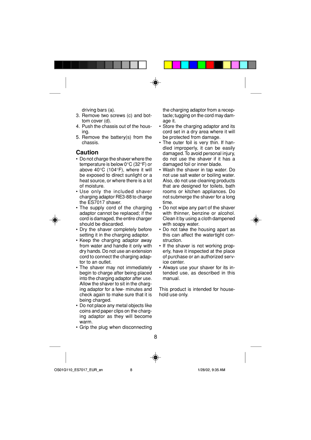 Panasonic operating instructions OS01G110ES7017EURen 28/02, 935 AM 