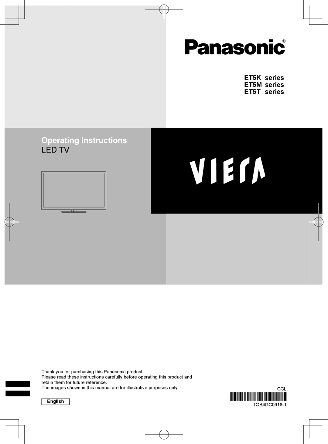 Panasonic ET5T series, ET5M series, ET5K series manual Operating Instructions, English 