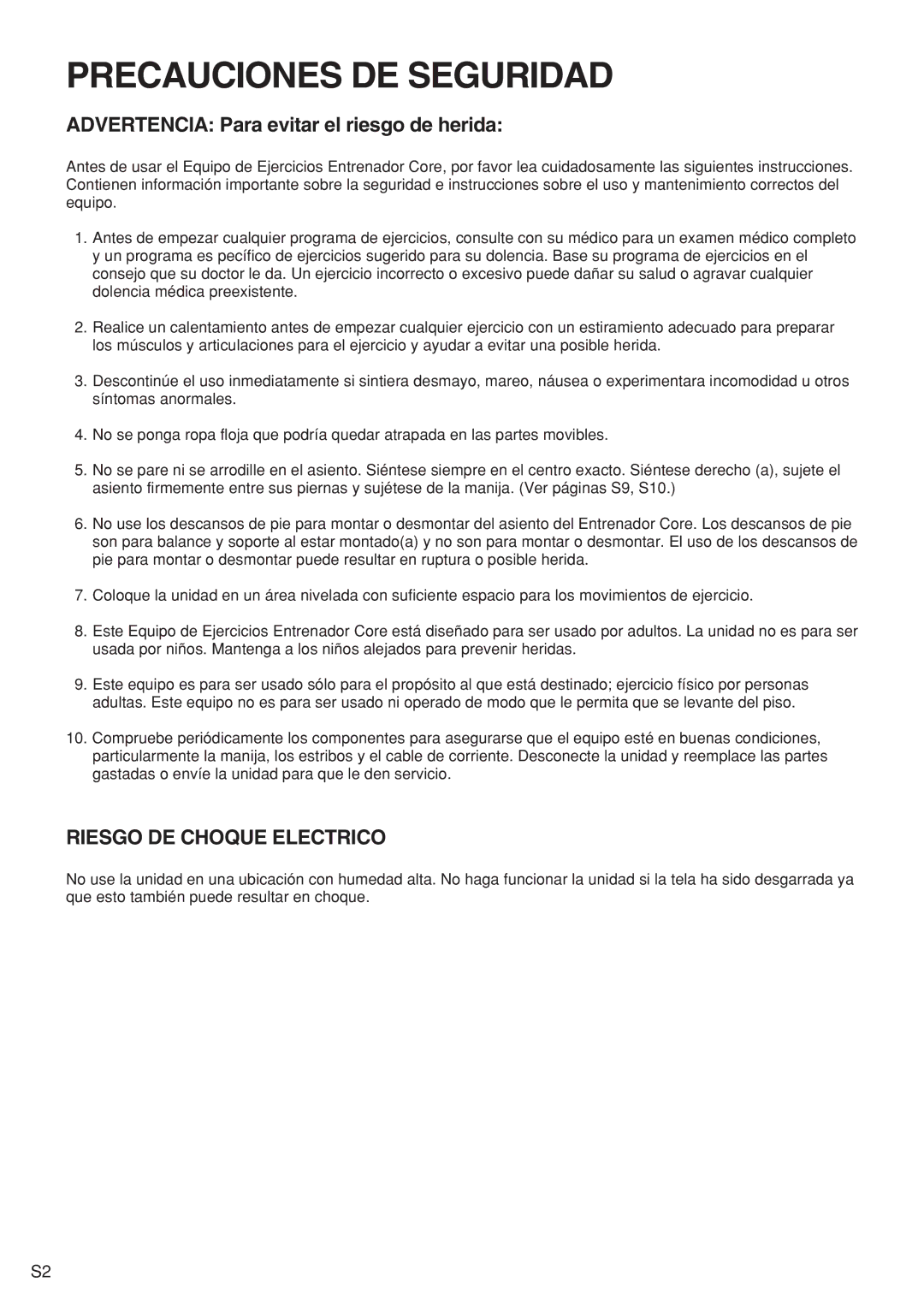 Panasonic EU6441 operating instructions Precauciones DE Seguridad, Advertencia Para evitar el riesgo de herida 