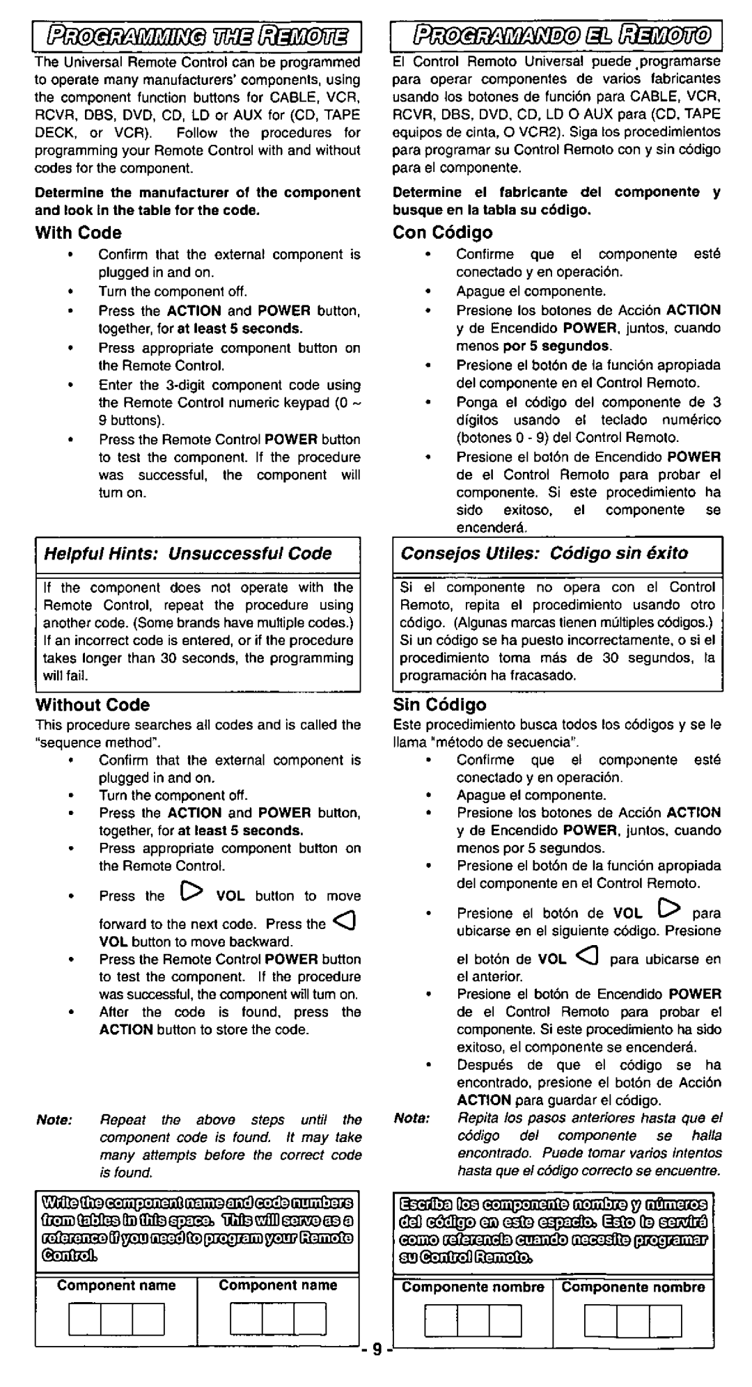 Panasonic EUR511170 manual 