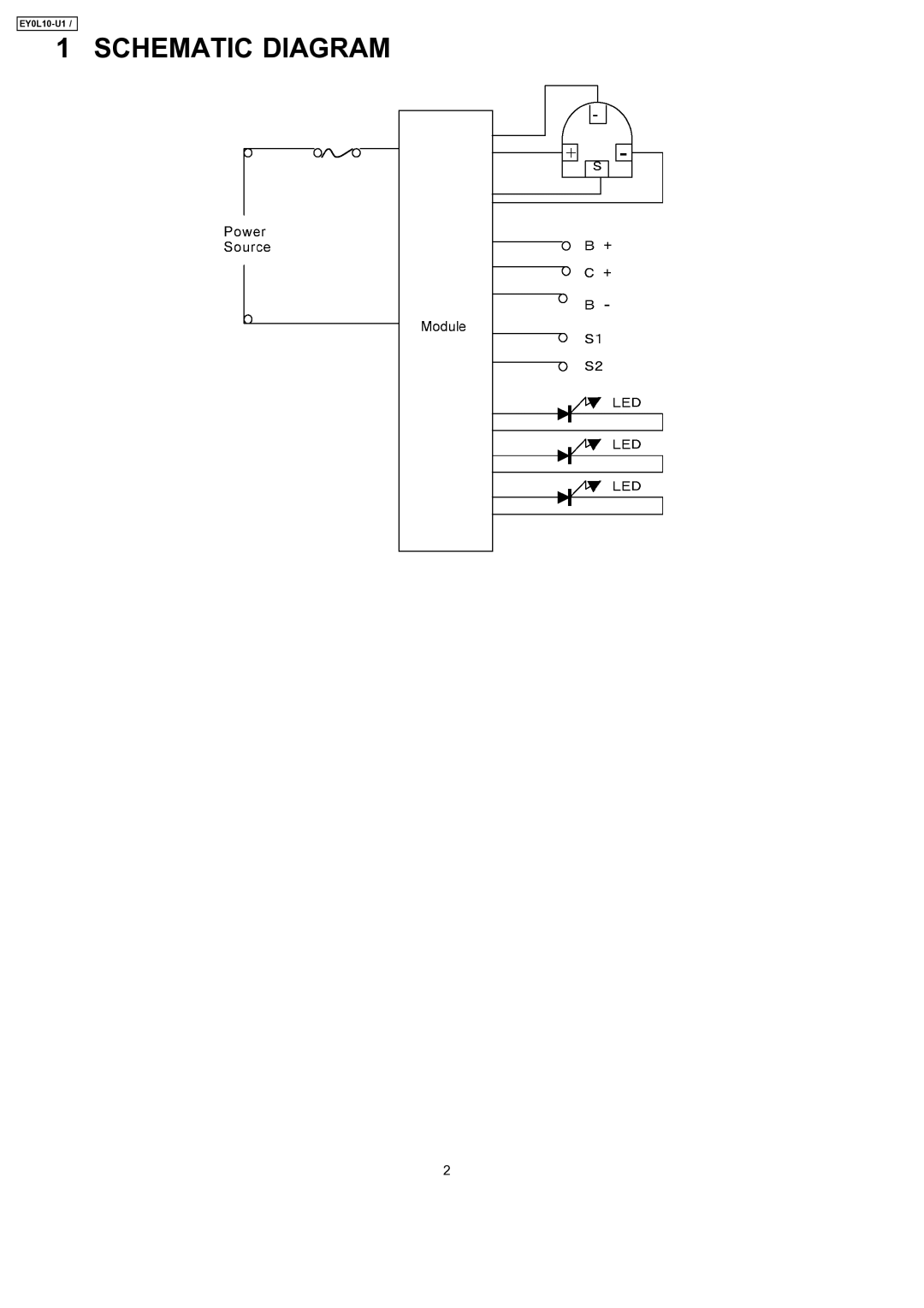 Panasonic EY0L10-U1 specifications Schematic Diagram 