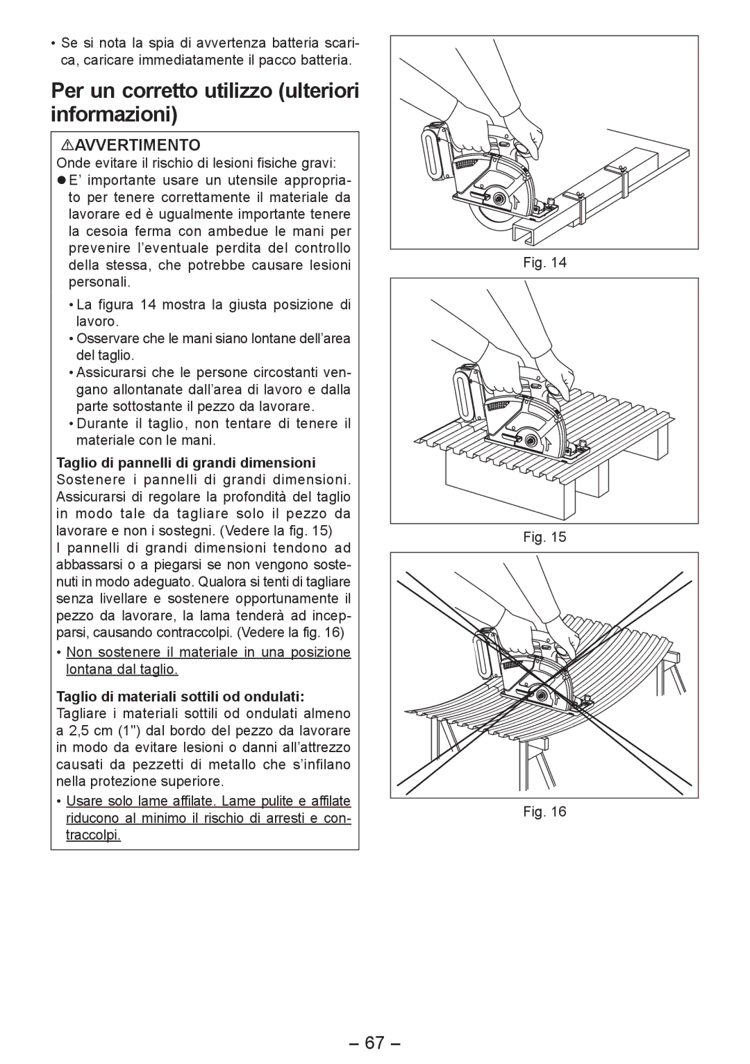 Panasonic EY4542 manual Per un corretto utilizzo ulteriori informazioni 