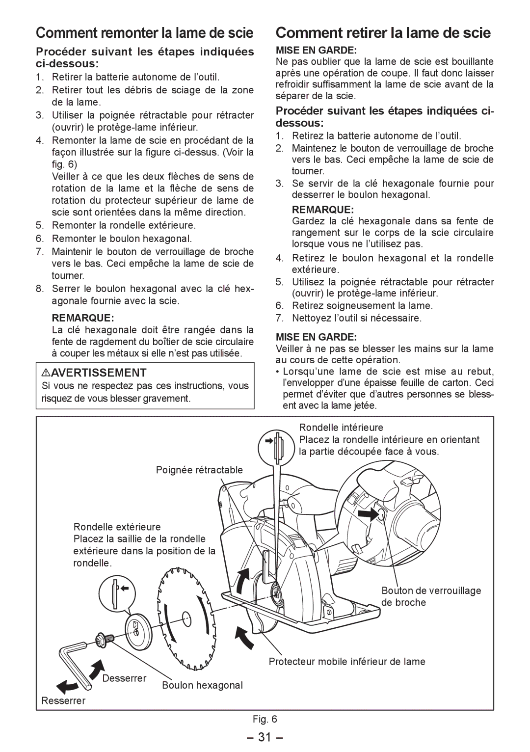 Panasonic EY4542 operating instructions Ci-dessous, Dessous, Procéder suivant les étapes indiquées ci 