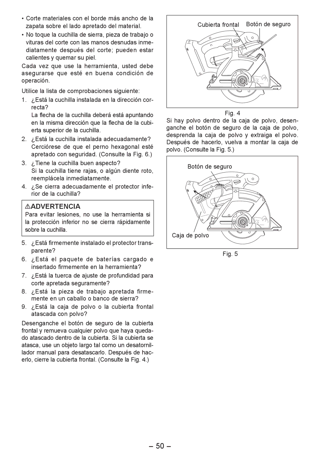 Panasonic EY4542 operating instructions Advertencia 