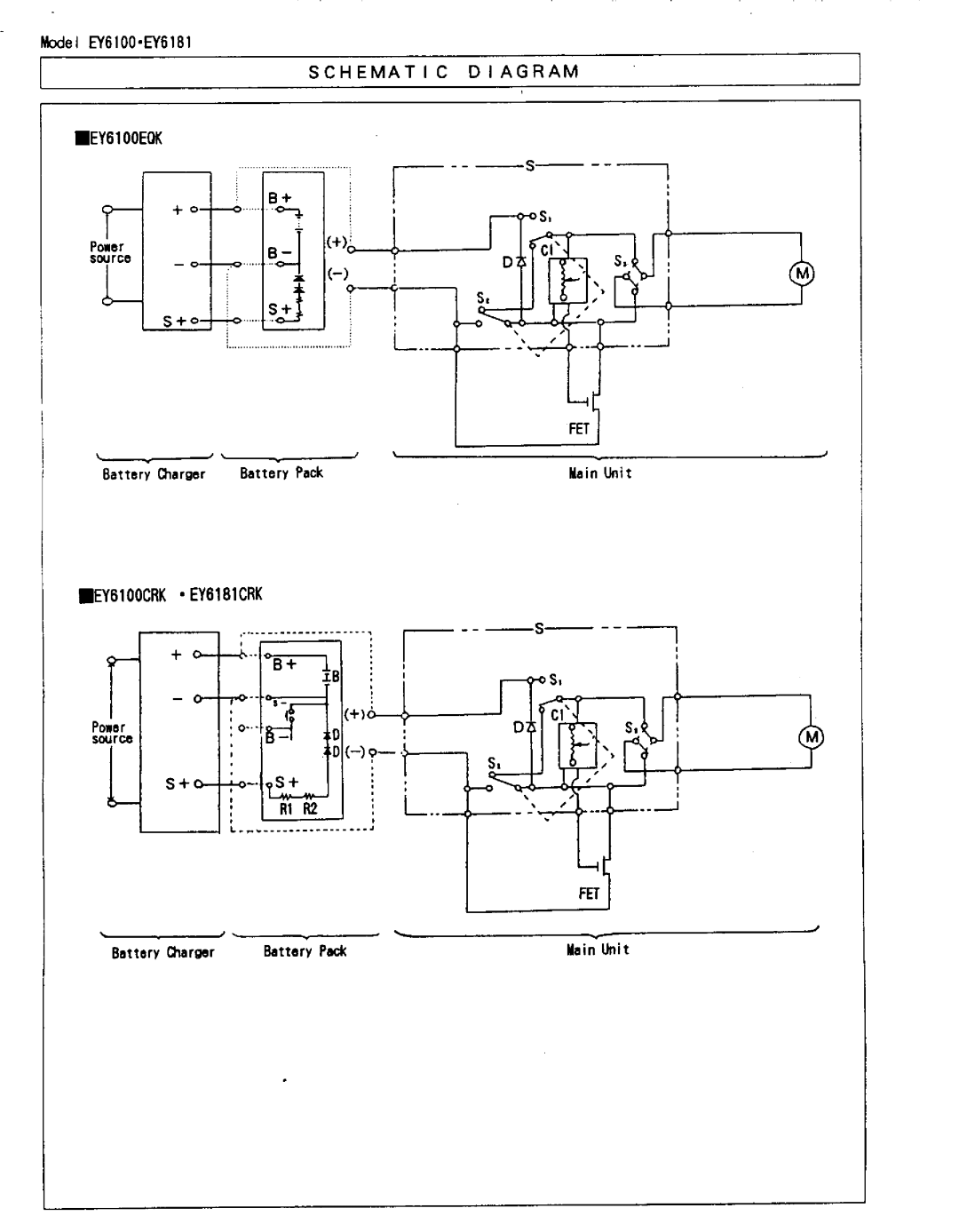 Panasonic EY6181, EY6100 manual 