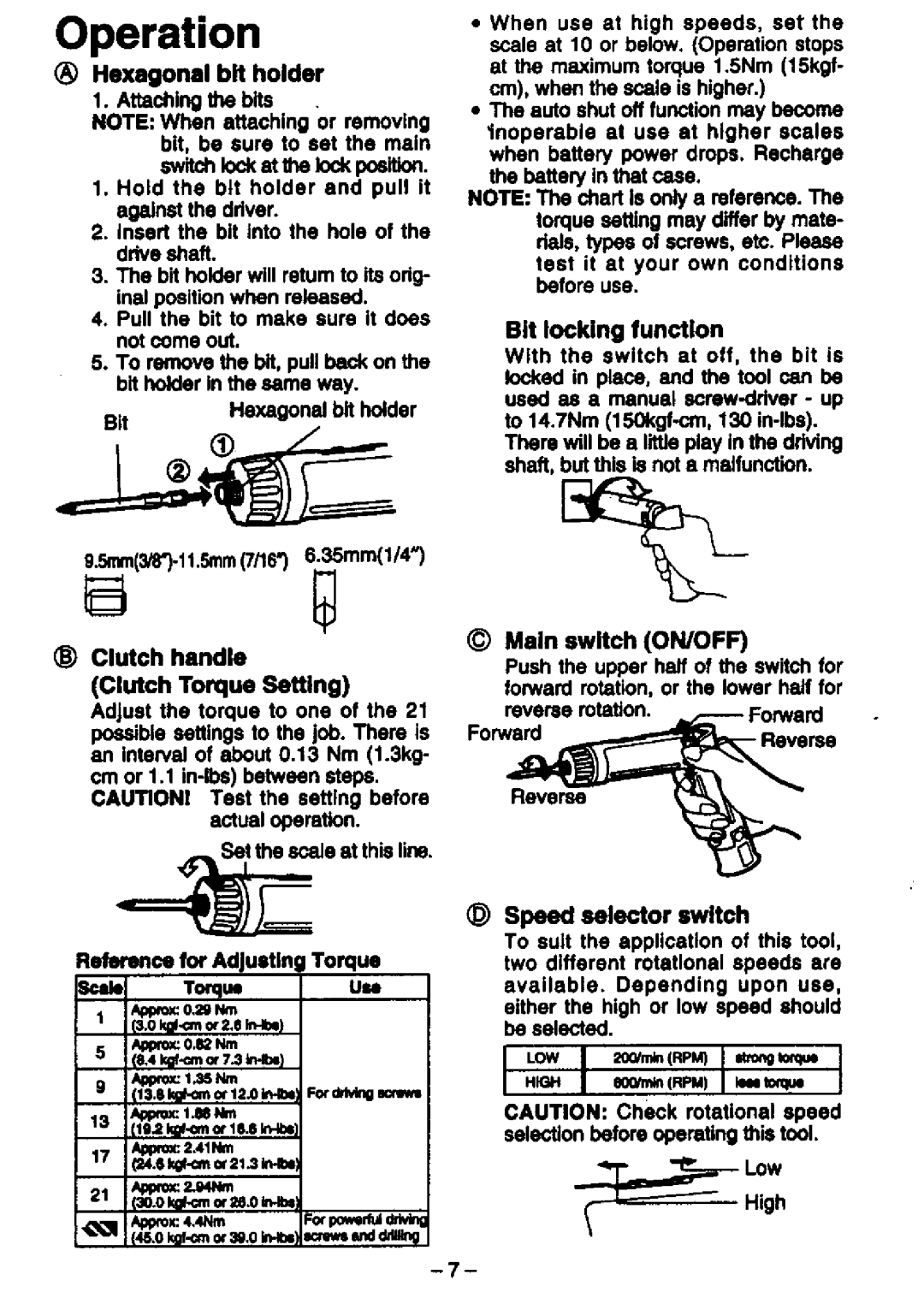 Panasonic EY6225 manual 