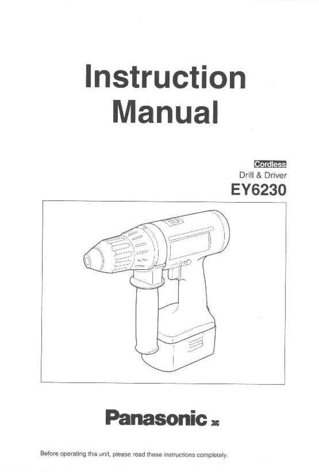 Panasonic EY6230 manual 