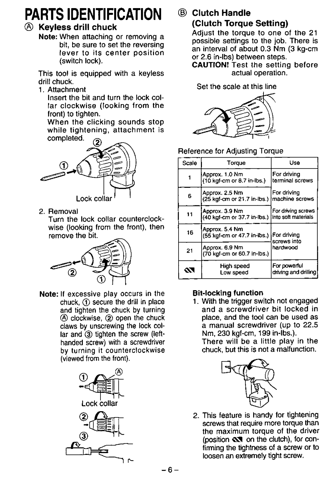 Panasonic EY6230 manual 