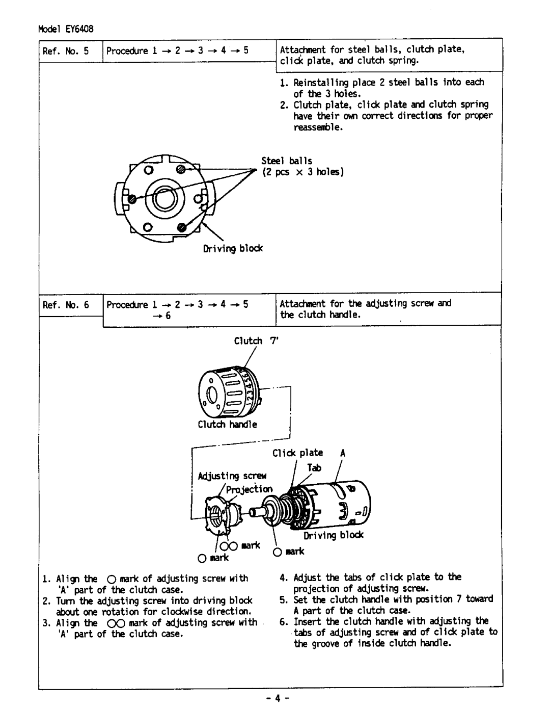 Panasonic EY6408 manual 