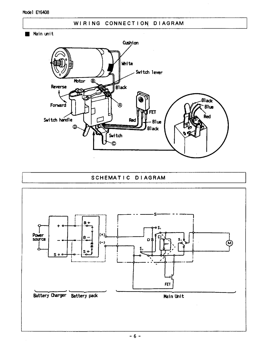 Panasonic EY6408 manual 