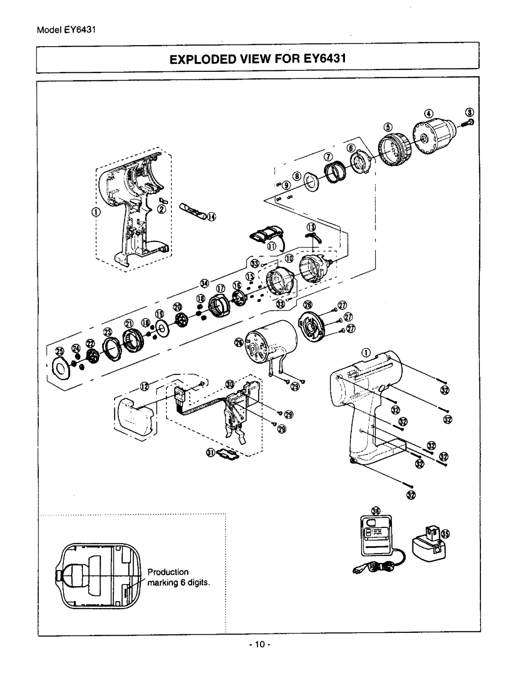 Panasonic EY6407, EY6431, EY6406 manual 