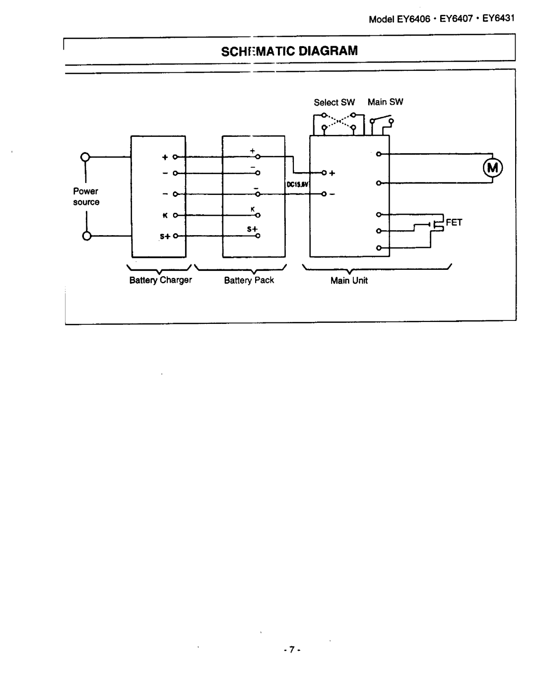 Panasonic EY6407, EY6431, EY6406 manual 