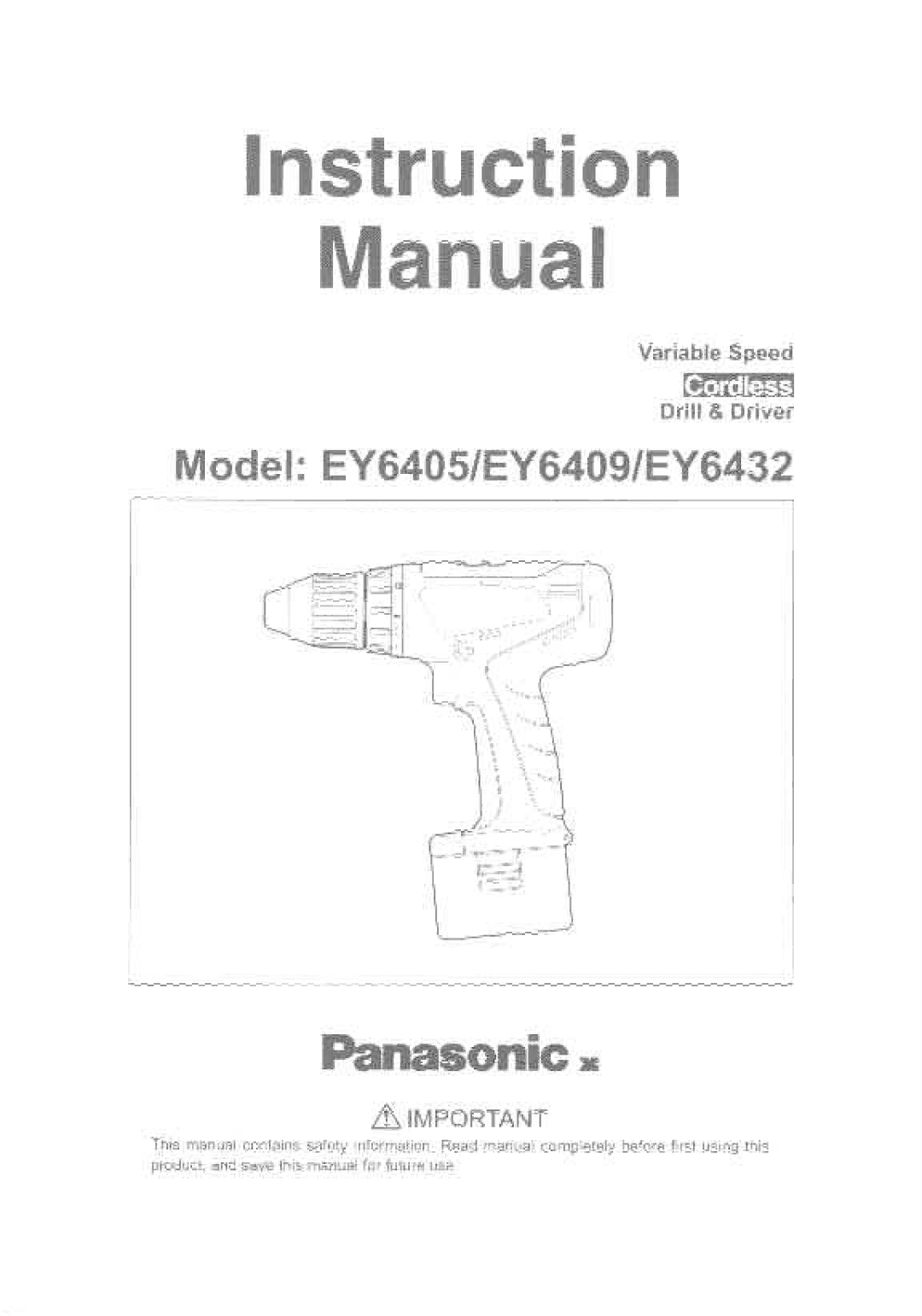 Panasonic EY6432NQKW manual 