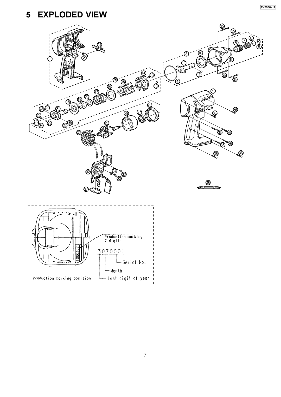 Panasonic EY6506-U1 specifications Exploded View 