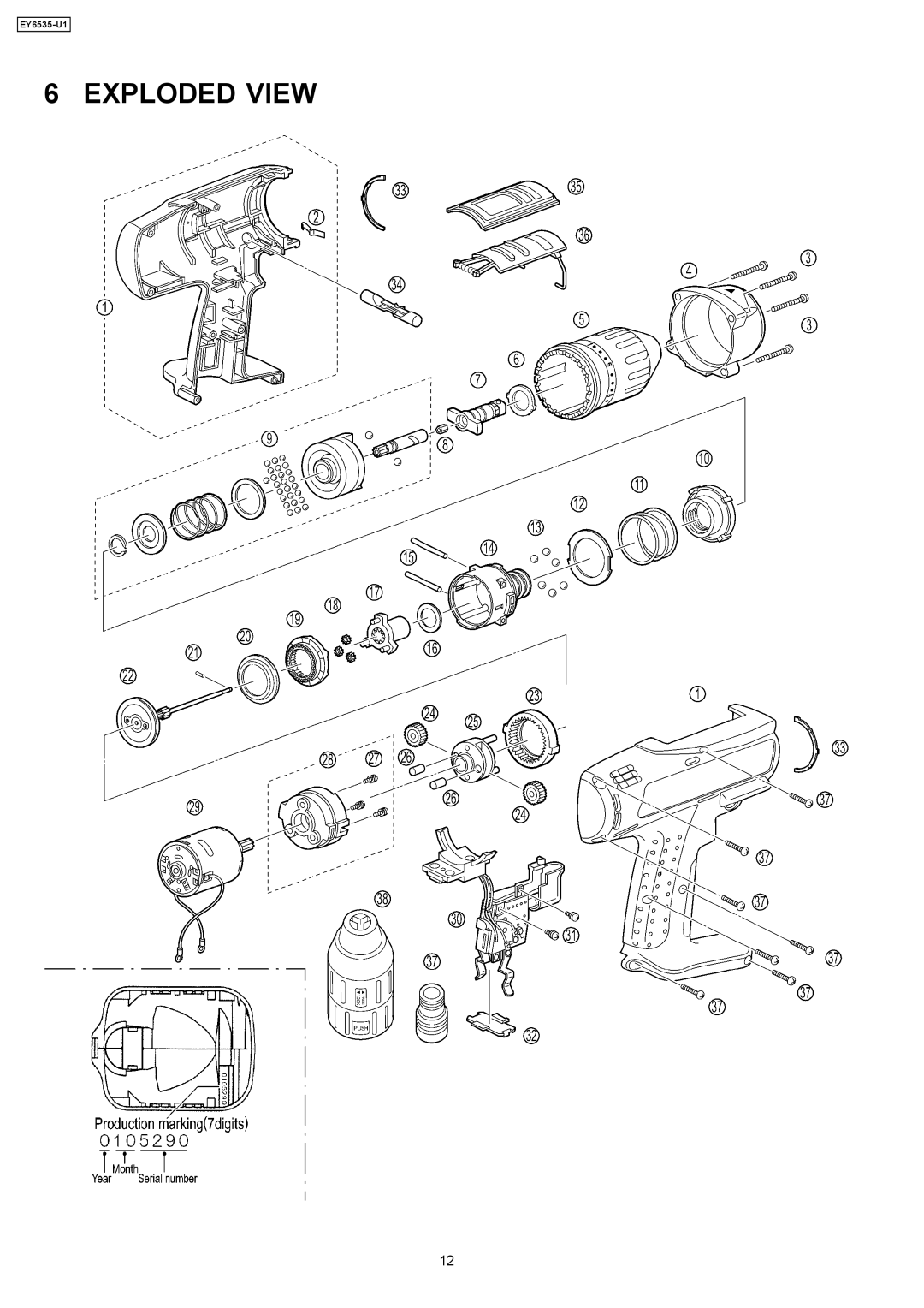 Panasonic EY6535-U1 specifications Exploded View 