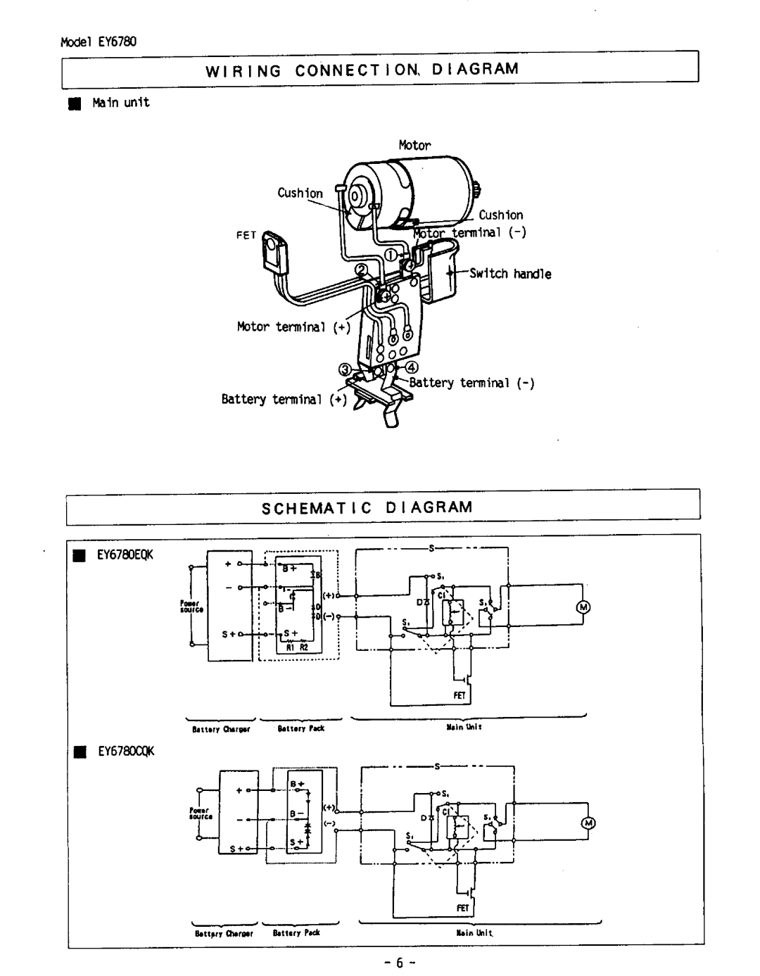 Panasonic EY6780 manual 