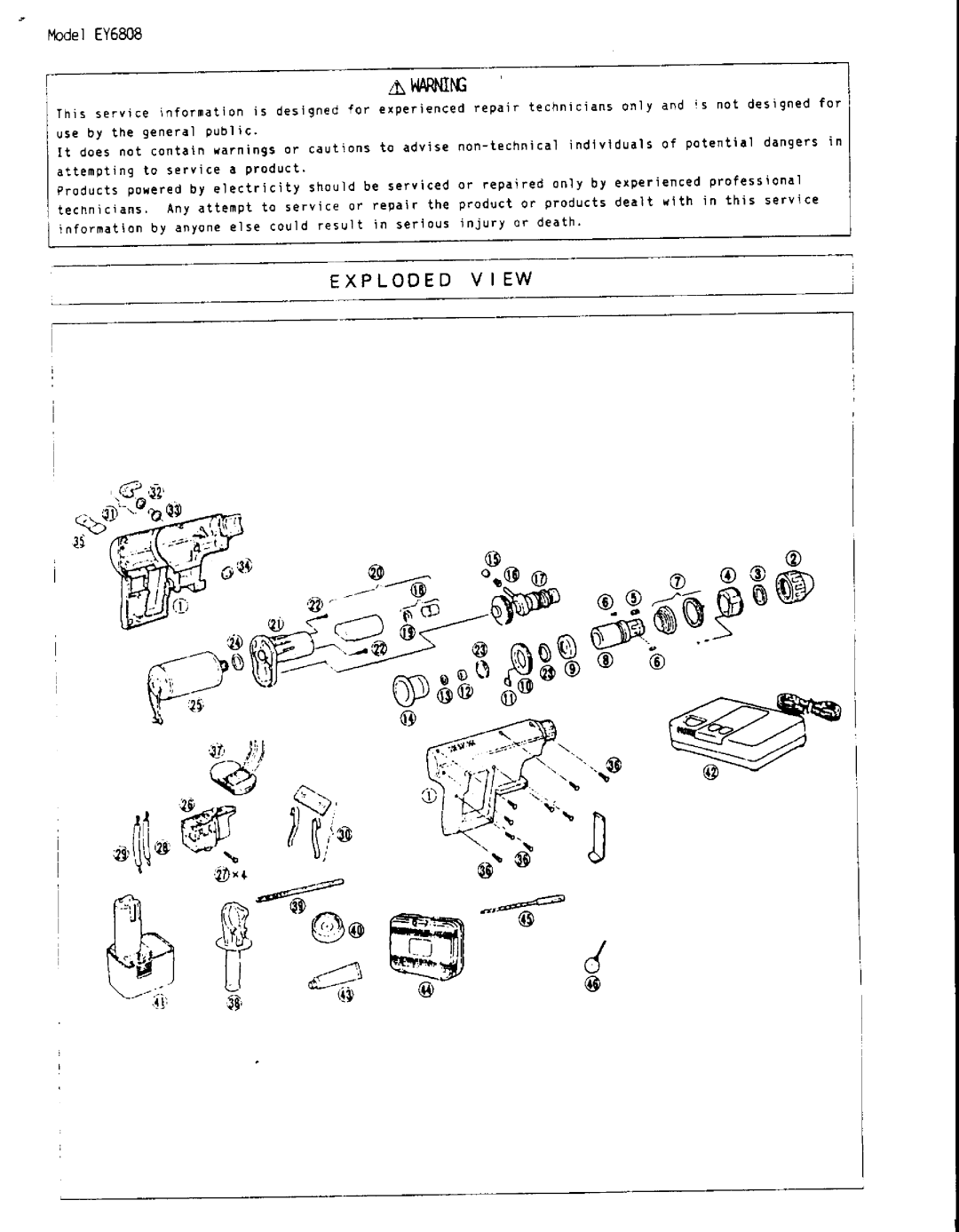 Panasonic EY6808 manual 