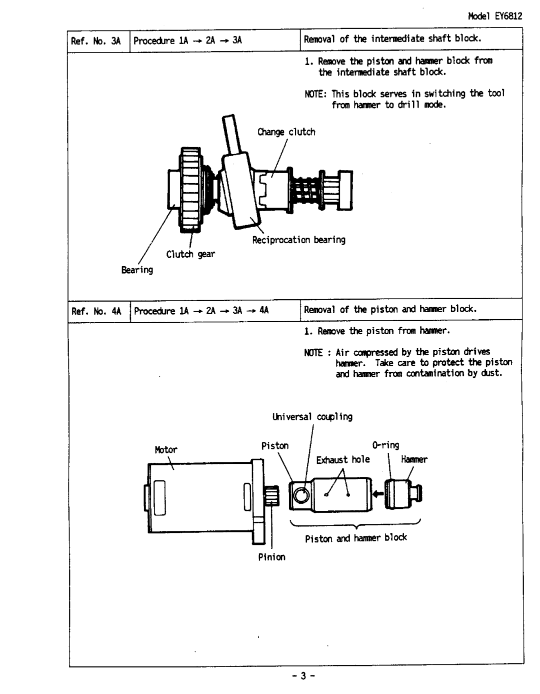 Panasonic EY6812 manual 