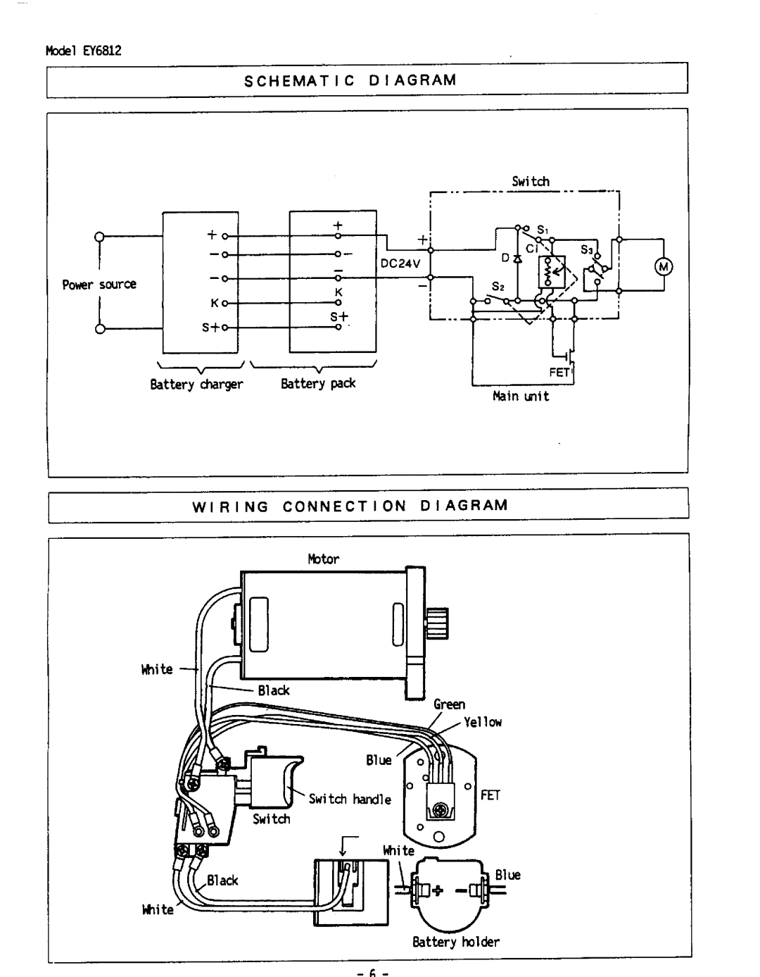 Panasonic EY6812 manual 