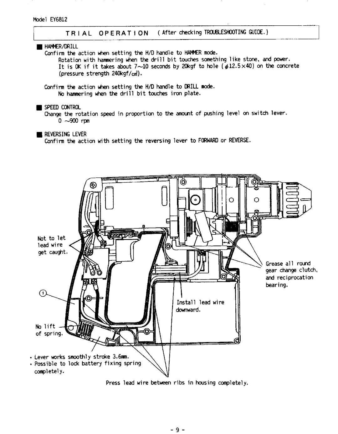 Panasonic EY6812 manual 