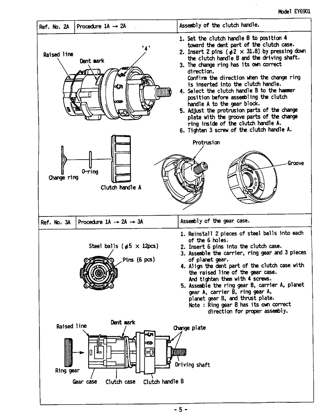 Panasonic EY6901 manual 