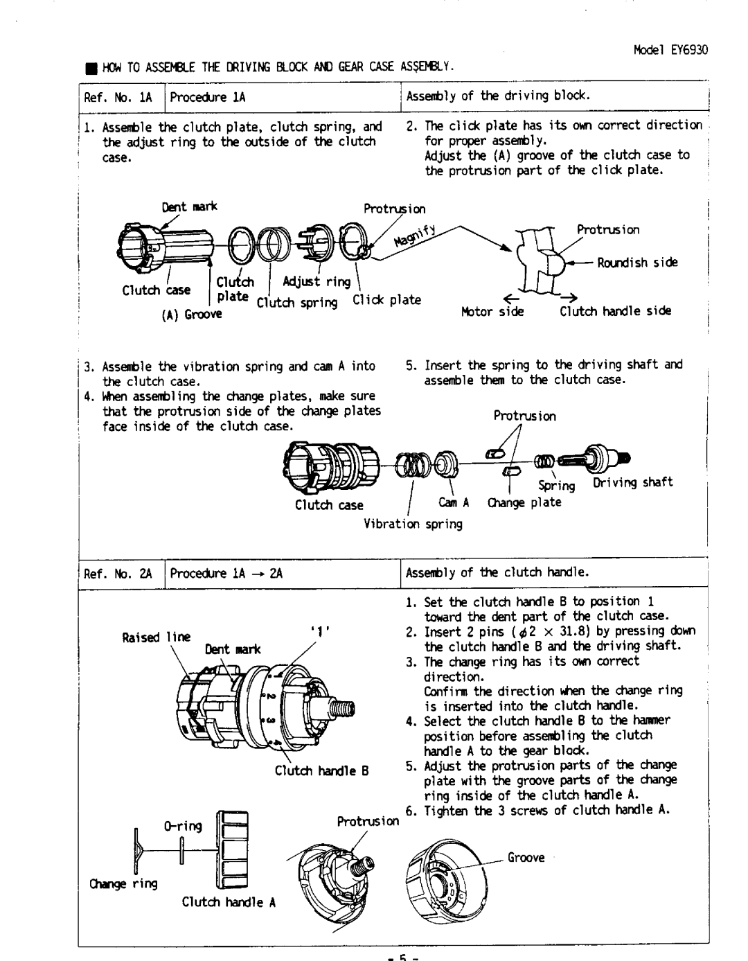 Panasonic EY6930 manual 