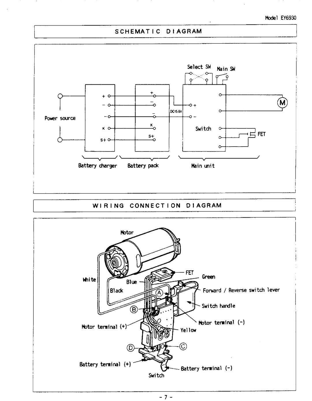 Panasonic EY6930 manual 