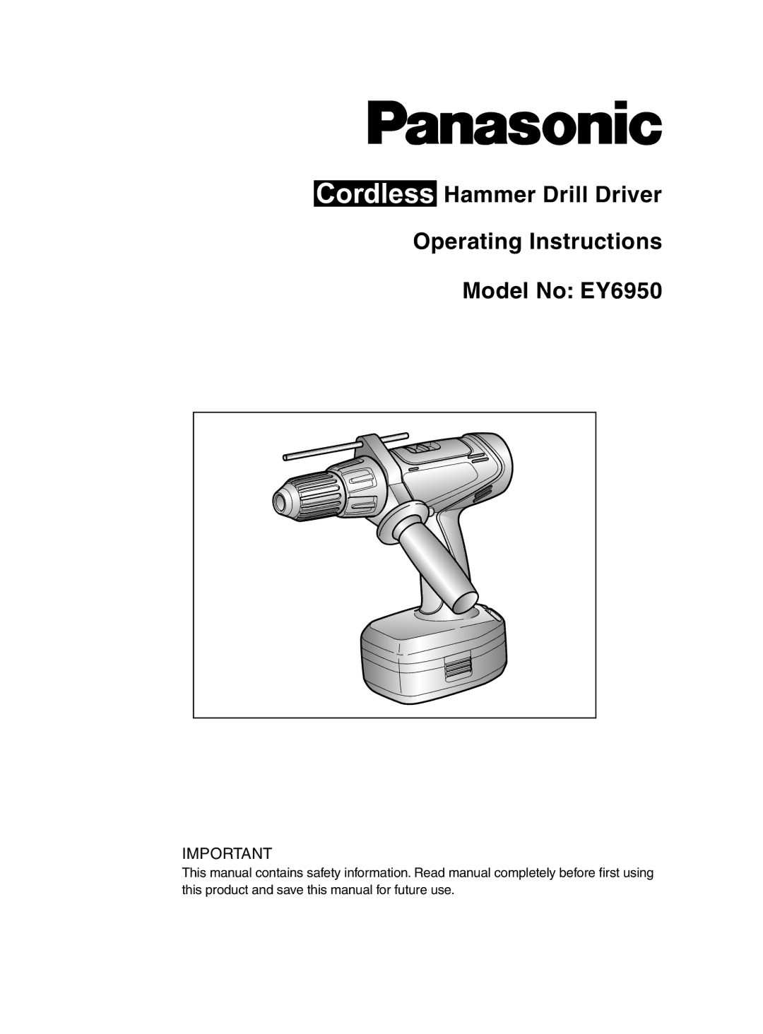 Panasonic EY6950 operating instructions 