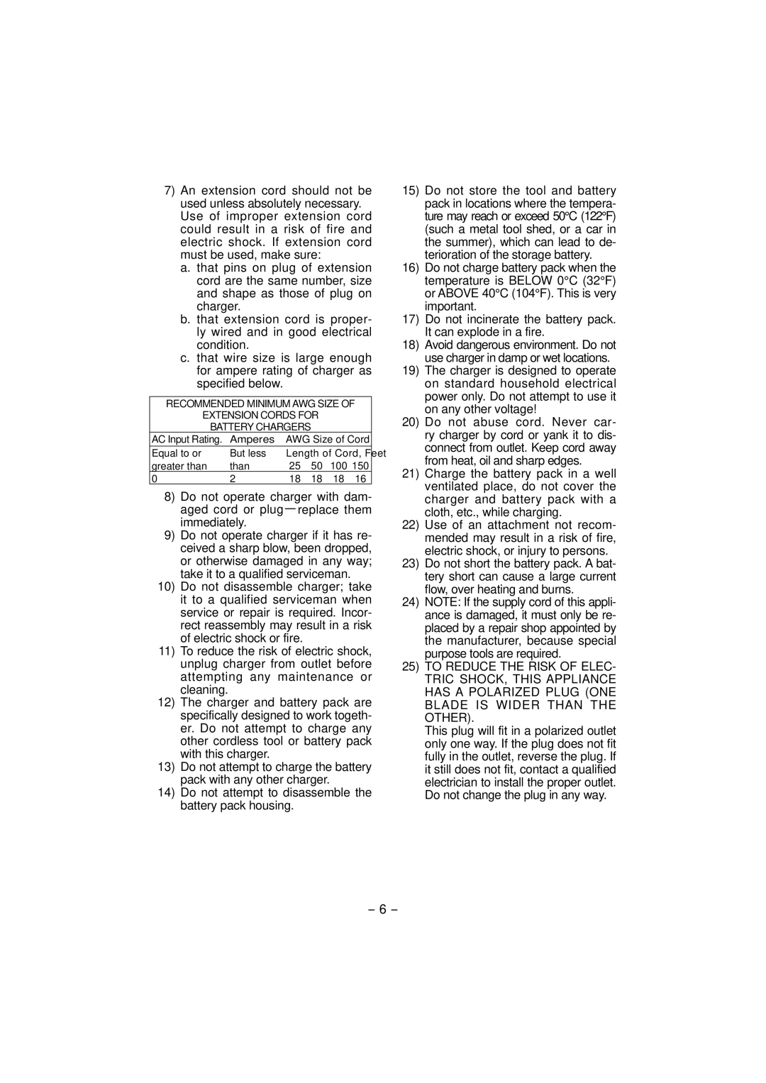 Panasonic EY7880 operating instructions Do not attempt to disassemble the battery pack housing 