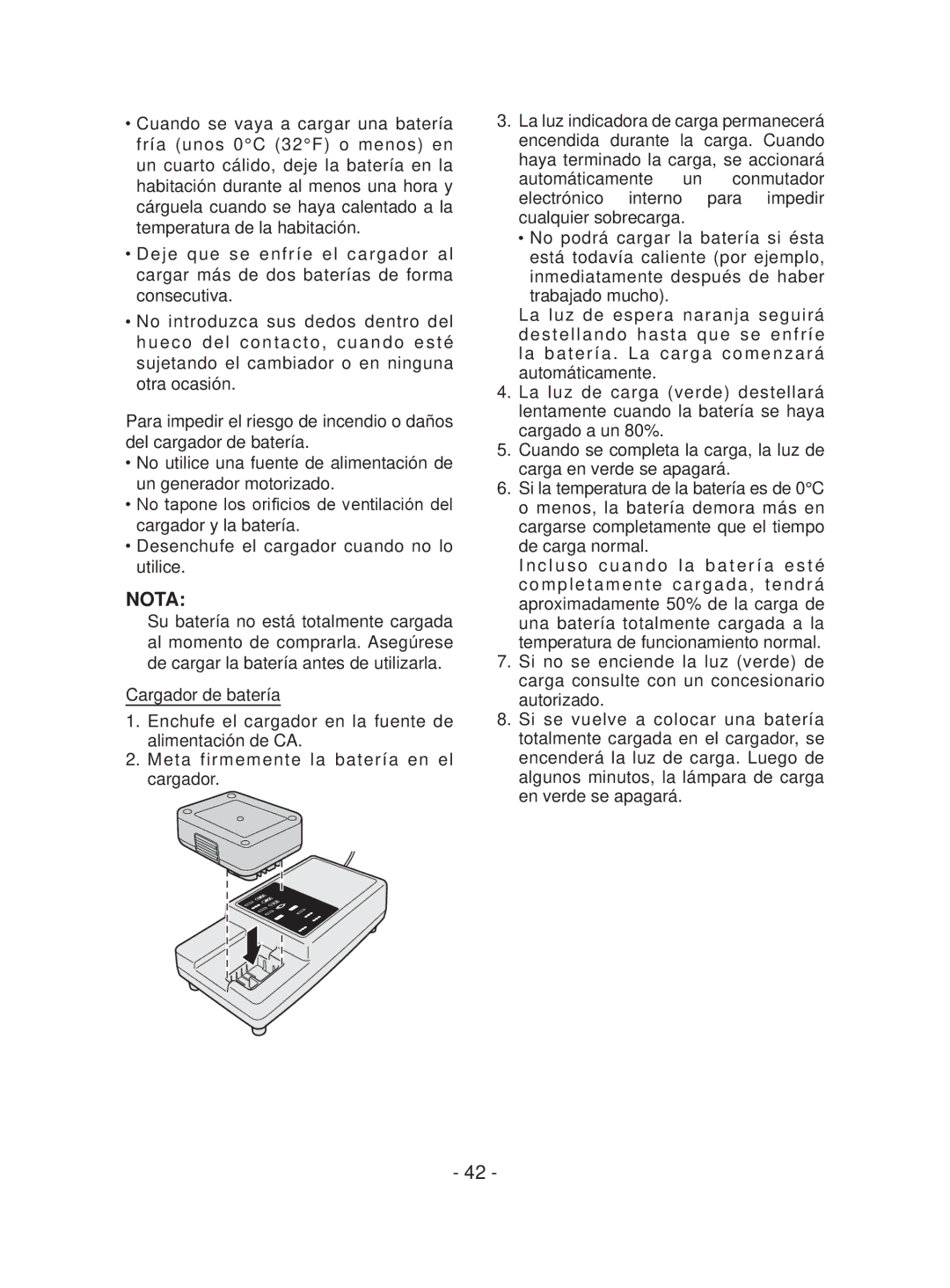 Panasonic EYFEA1N operating instructions Nota 