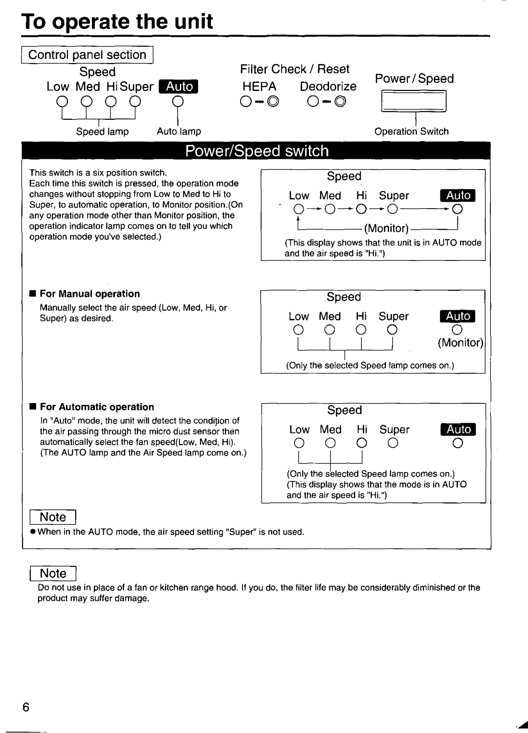 Panasonic F-P15HU2, F-P20HU1 manual 